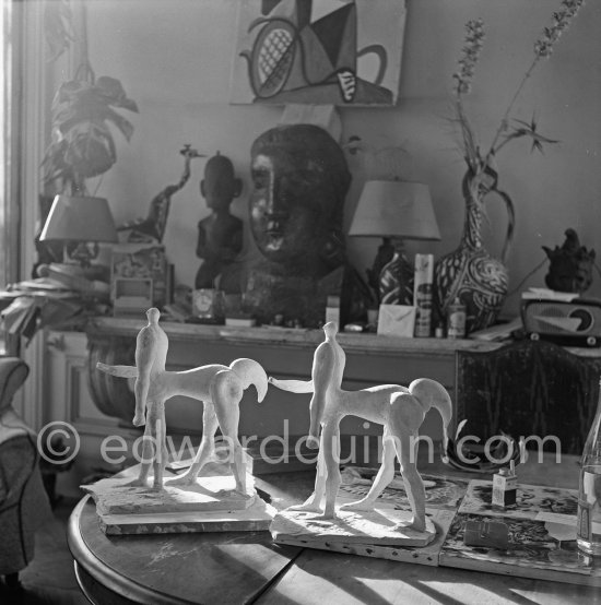 Two plasters of "Centaure". La Californie, Cannes 1956. - Photo by Edward Quinn