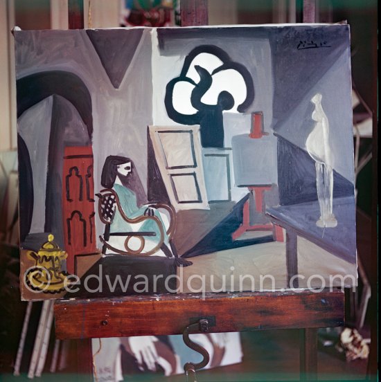 A view of the studio of La Californie, characteristic of his 1955-56 series of "interior landscapes". La Californie, Cannes 1956. - Photo by Edward Quinn