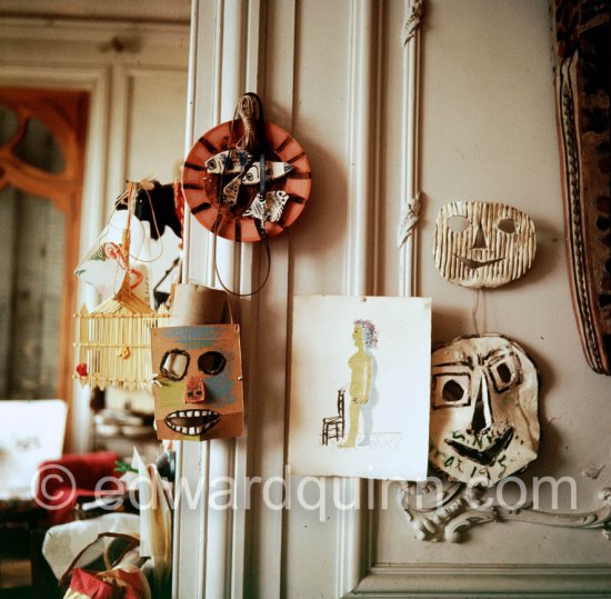 Pablo Picasso and Henri-Georges Clouzot. Cannes Film Festival, showing of "Le mystère Picasso". Cannes 1956. - Photo by Edward Quinn