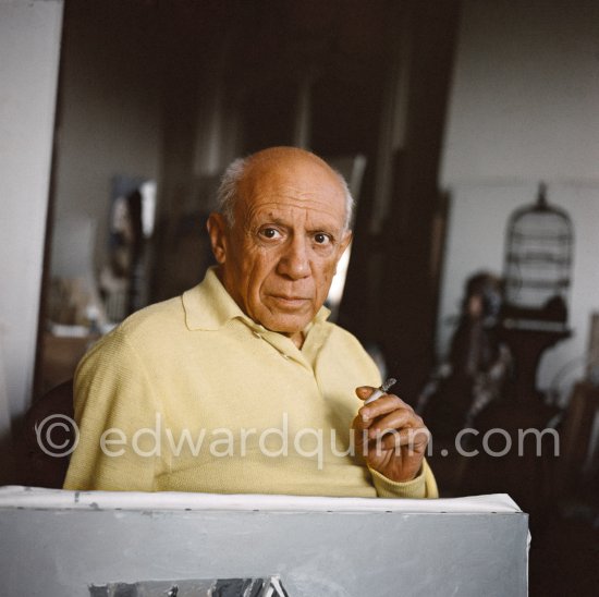 Pablo Picasso at La Californie, Cannes 21.11.1957. - Photo by Edward Quinn