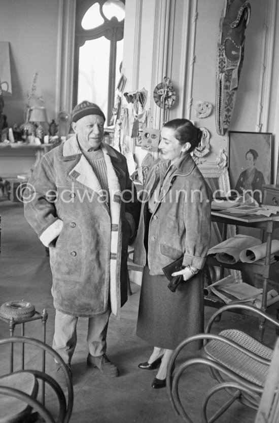 Picasso and Jacqueline. La Californie, Cannes 1958. - Photo by Edward Quinn