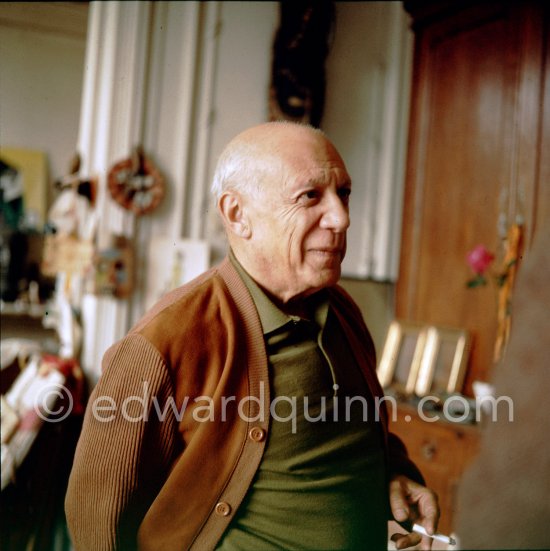 Pablo Picasso at La Californie, Cannes 1958. - Photo by Edward Quinn