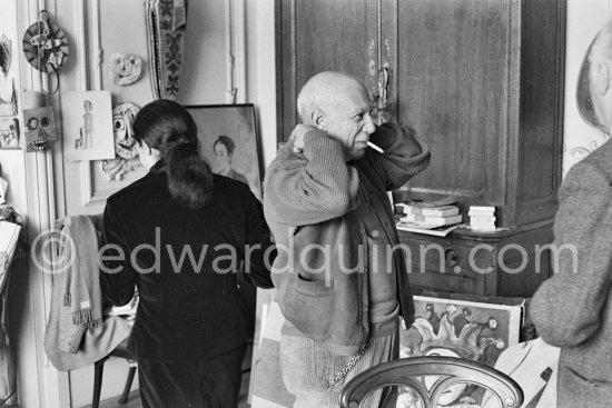 Jacqueline and Pablo Picasso. La Californie, Cannes 1958. - Photo by Edward Quinn
