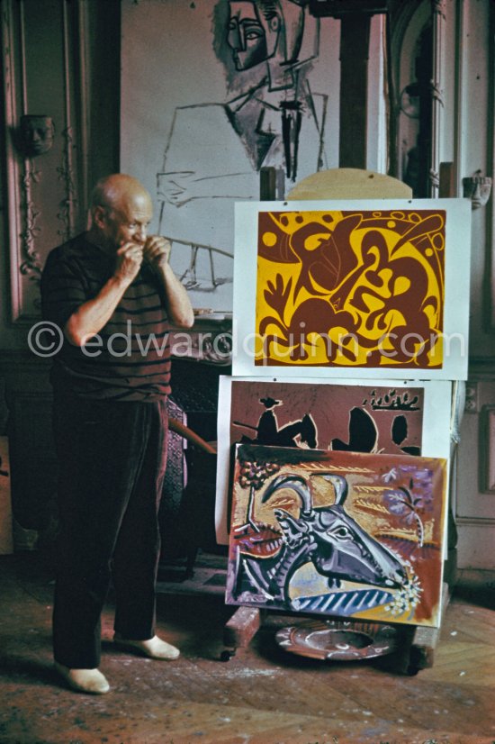 Pablo Picasso at La Californie, Cannes 1959. - Photo by Edward Quinn