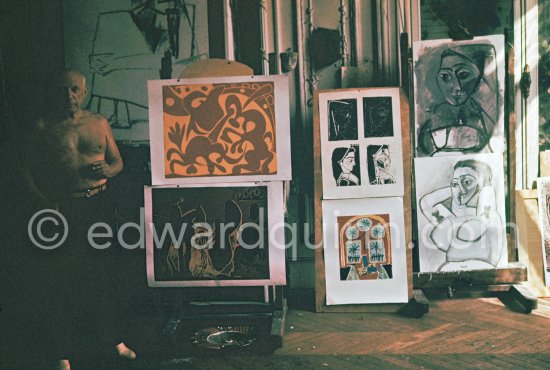 Pablo Picasso at La Californie, Cannes 1959. - Photo by Edward Quinn