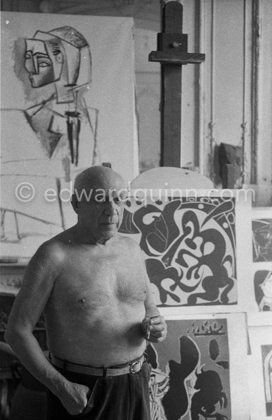 Pablo Picasso at La Californie, Cannes 1959. - Photo by Edward Quinn