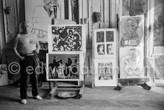 Pablo Picasso at La Californie, Cannes 1959. - Photo by Edward Quinn