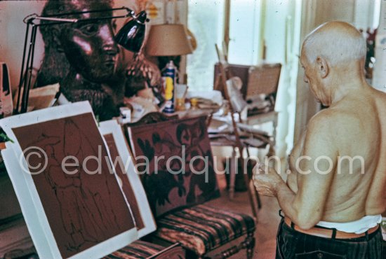 Pablo Picasso at La Californie, Cannes 1959. - Photo by Edward Quinn