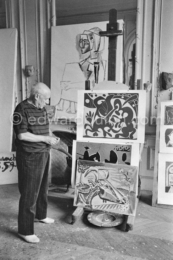 Pablo Picasso at La Californie, Cannes 1959. - Photo by Edward Quinn