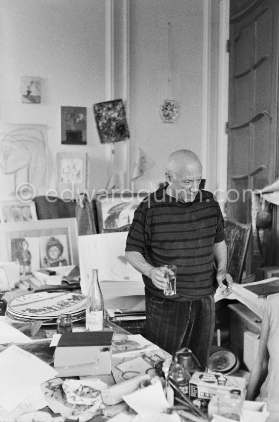 Pablo Picasso at La Californie, Cannes 1959. - Photo by Edward Quinn