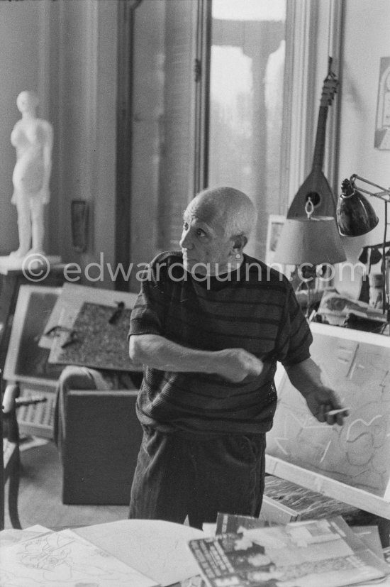 Pablo Picasso at La Californie, Cannes 1959. - Photo by Edward Quinn