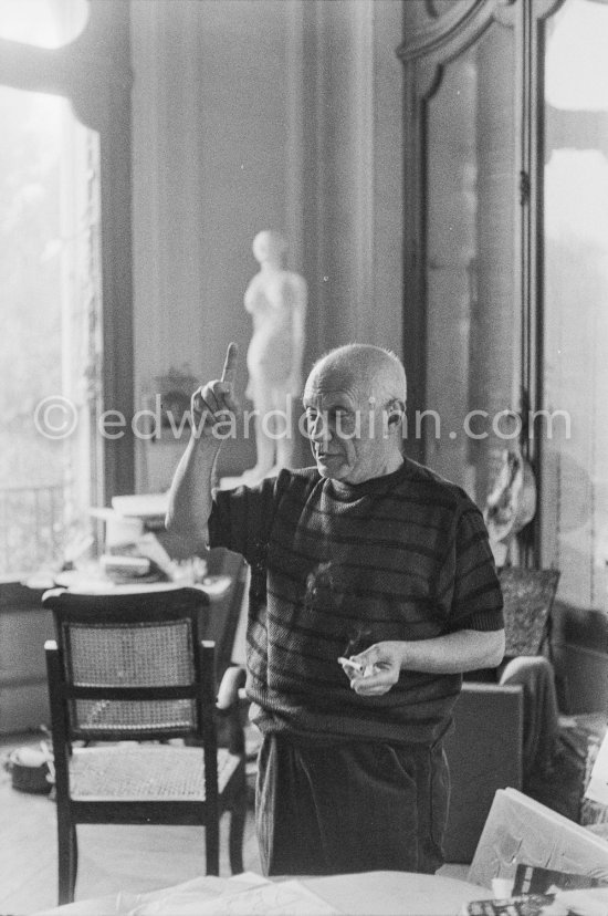 Pablo Picasso at La Californie, Cannes 1959. - Photo by Edward Quinn