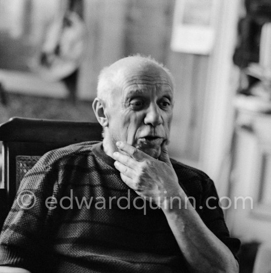 Pablo Picasso at La Californie, Cannes 1959. - Photo by Edward Quinn