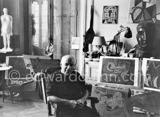 Pablo Picasso at La Californie, Cannes 1959. - Photo by Edward Quinn