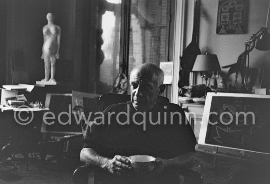 Pablo Picasso at La Californie, Cannes 1959. - Photo by Edward Quinn