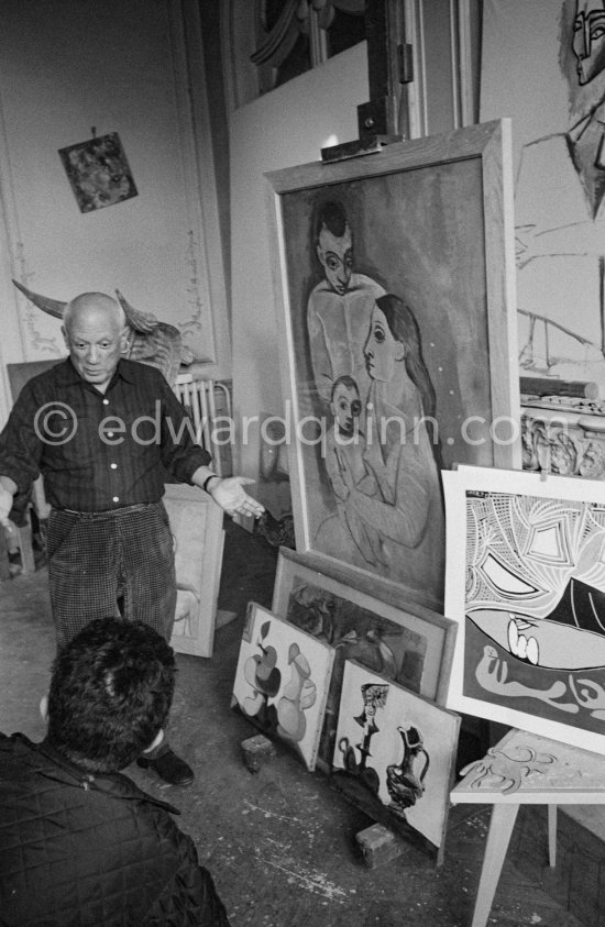 Pablo Picasso and Pierre Baudouin. La Californie, Cannes 1959. - Photo by Edward Quinn