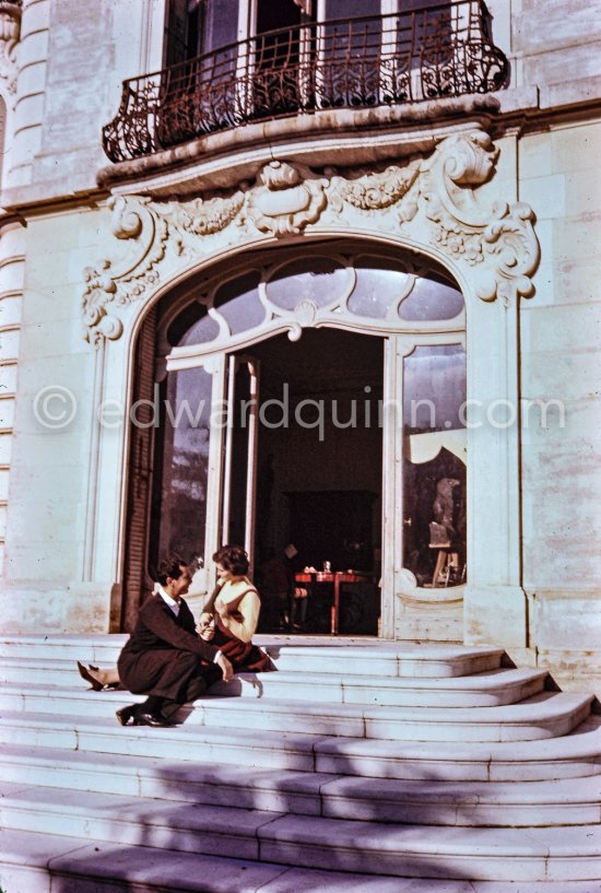 Luis Miguel Dominguin and his wife Lucia Bosè. La Californie, Cannes 1959. - Photo by Edward Quinn