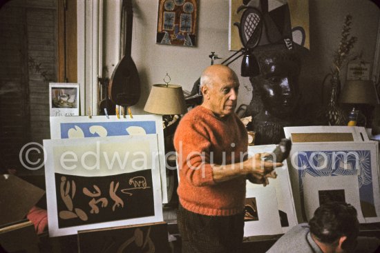 Pablo Picasso at La Californie, Cannes 1959. - Photo by Edward Quinn