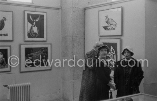 Exhibition "Pablo Picasso. Oeuvre gravé. Galerie des Ponchettes, Nice, 1.1960-3.1960." - Photo by Edward Quinn