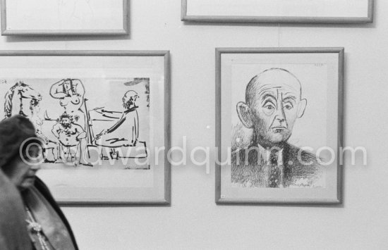 Exhibition "Pablo Picasso. Oeuvre gravé. Galerie des Ponchettes, Nice, 1.1960-3.1960." - Photo by Edward Quinn