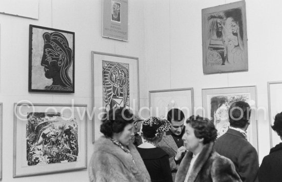 Exhibition "Pablo Picasso. Oeuvre gravé. Galerie des Ponchettes, Nice, 1.1960-3.1960." - Photo by Edward Quinn
