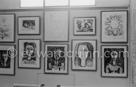 Exhibition "Pablo Picasso. Oeuvre gravé. Galerie des Ponchettes, Nice, 1.1960-3.1960." - Photo by Edward Quinn