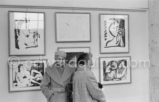 Exhibition "Pablo Picasso. Oeuvre gravé. Galerie des Ponchettes, Nice, 1.1960-3.1960." - Photo by Edward Quinn
