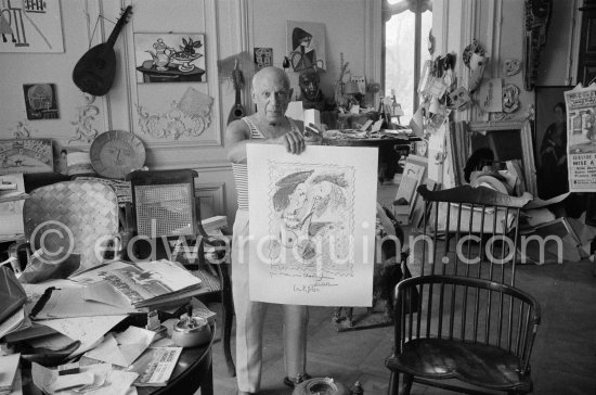 Pablo Picasso at La Californie. Cannes 8.9.1960. - Photo by Edward Quinn