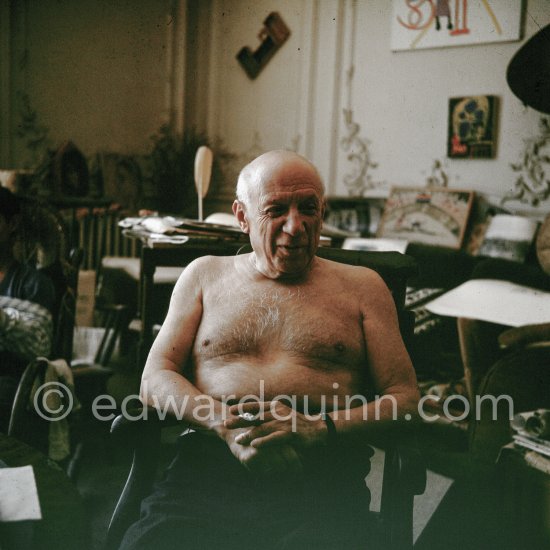 Pablo Picasso at La Californie, Cannes 1960. - Photo by Edward Quinn