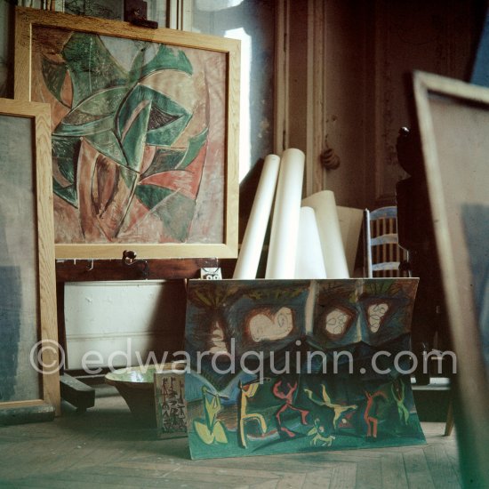 A studio at La Californie, Cannes 1960. - Photo by Edward Quinn