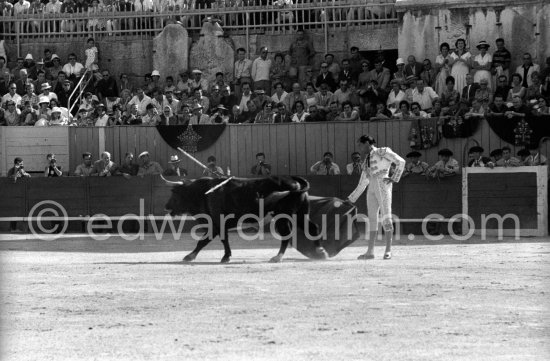 Luis Miguel Dominguin. Arles 1960. A bullfight Pablo Picasso attended. - Photo by Edward Quinn