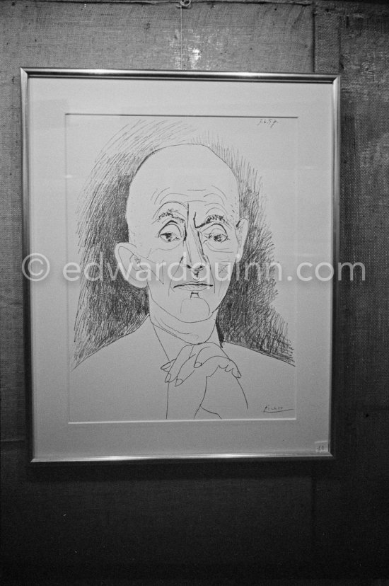 Portrait Kahnweiler at Vallauris exhibition 1961. - Photo by Edward Quinn