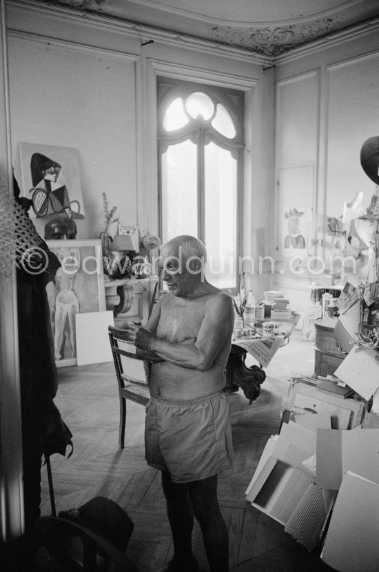 Pablo Picasso at La Californie, Cannes 1961. - Photo by Edward Quinn