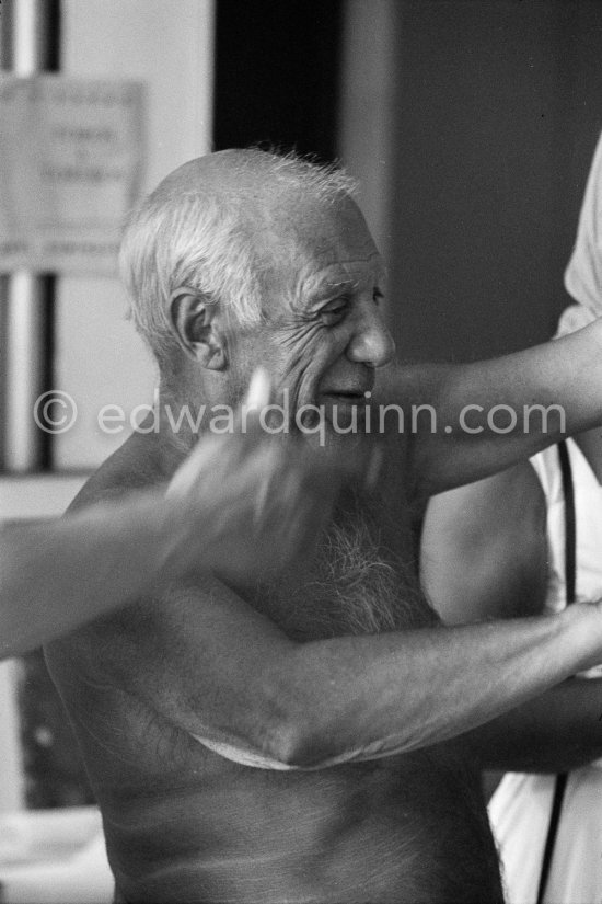 Pablo Picasso at La Californie, Cannes 1961. - Photo by Edward Quinn