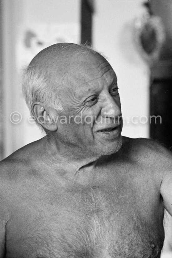 Pablo Picasso at La Californie, Cannes 1961. - Photo by Edward Quinn