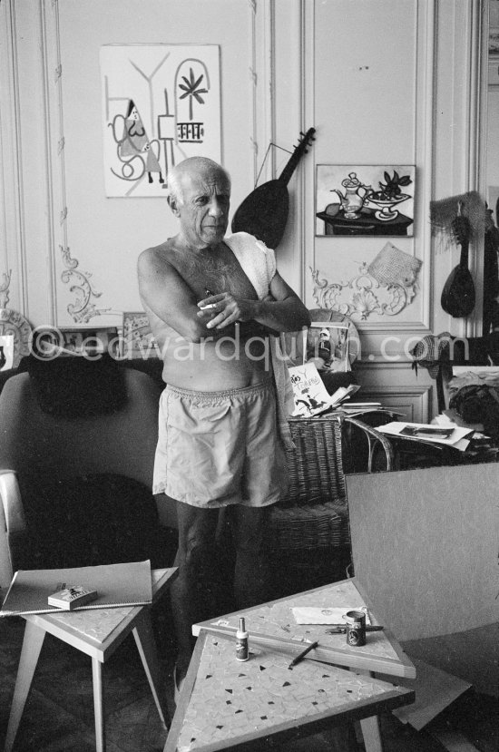 Pablo Picasso at La Californie, Cannes 1961. - Photo by Edward Quinn