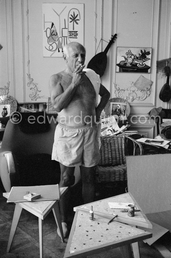 Pablo Picasso at La Californie, Cannes 1961. - Photo by Edward Quinn