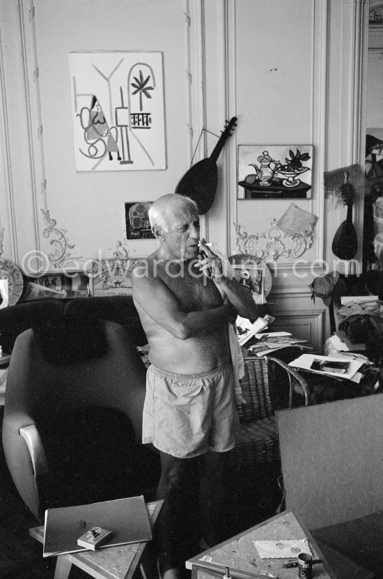 Pablo Picasso at La Californie, Cannes 1961. - Photo by Edward Quinn