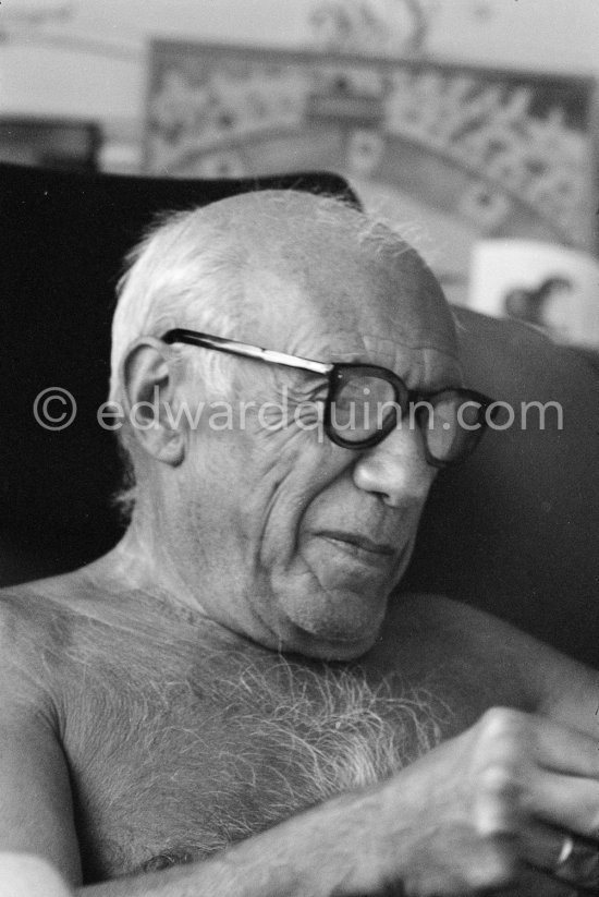 Pablo Picasso at La Californie, Cannes 1961. - Photo by Edward Quinn