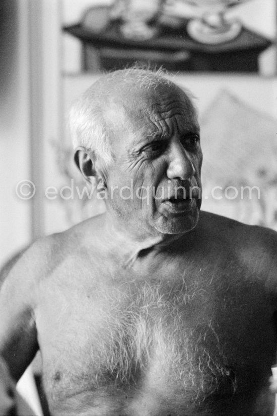 Pablo Picasso at La Californie, Cannes 1961. - Photo by Edward Quinn