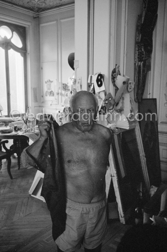 Pablo Picasso at La Californie, Cannes 1961. - Photo by Edward Quinn