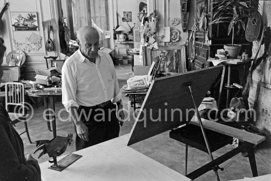 Pablo Picasso at La Californie. Cannes, Easter 1961. - Photo by Edward Quinn