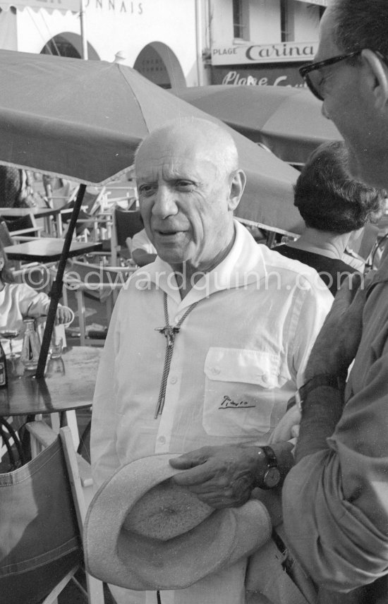 Pablo Picasso. Saint-Tropez 1961. - Photo by Edward Quinn