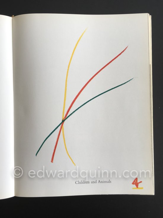 Color crayon drawing made Sep. 27 1961 for Edward Quinn's book "Pablo Picasso at work". Notre-Dame-de-Vie, Mougins 1961. (date of the photo). - Photo by Edward Quinn