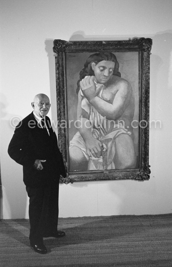 Daniel-Henry Kahnweiler. Opening of the exhibition at the Nérolium, Vallauris. Festivities put on in Pablo Picasso's honor for the 80th birthday. Vallauris 29.10.1961. - Photo by Edward Quinn
