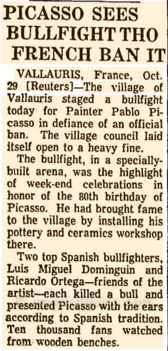 Chicago Daily Tribune Oct. 30 1961. - Photo by Edward Quinn