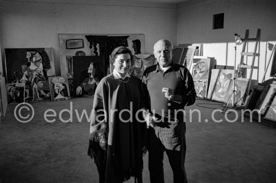 Pablo Picasso and Jacqueline. Mas Notre-Dame-de-Vie, Mougins 1962. - Photo by Edward Quinn