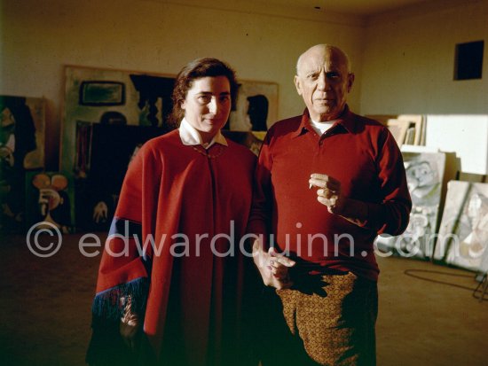 Picasso and Jacqueline. Mas Notre-Dame-de-Vie, Mougins 1962. - Photo by Edward Quinn
