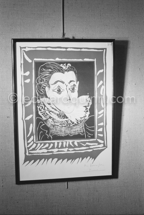 Exposition "Pablo Picasso, linographies originales". Madoura, Vallauris 1963. - Photo by Edward Quinn