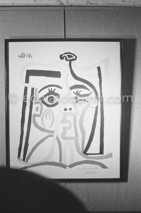 Exposition "Pablo Picasso, linographies originales". Madoura, Vallauris 1963. - Photo by Edward Quinn